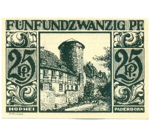 25 пфеннигов 1921 года Германия — город Падерборн (Нотгельд) — Фото №1