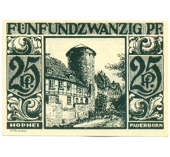 Банкнота 25 пфеннигов 1921 года Германия — город Падерборн (Нотгельд) (Артикул: K12-41737) — Фото №1