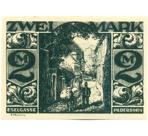 2 марки 1921 года Германия — город Падерборн (Нотгельд) — Фото №1