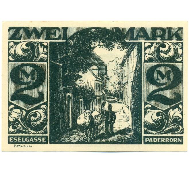 Банкнота 2 марки 1921 года Германия — город Падерборн (Нотгельд) (Артикул: K12-41741) — Фото №1