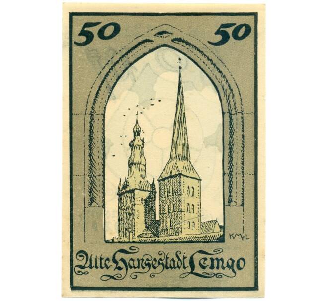 Банкнота 50 пфеннигов 1921 года Германия — город Лемго (Нотгельд) (Артикул: K12-41742) — Фото №1