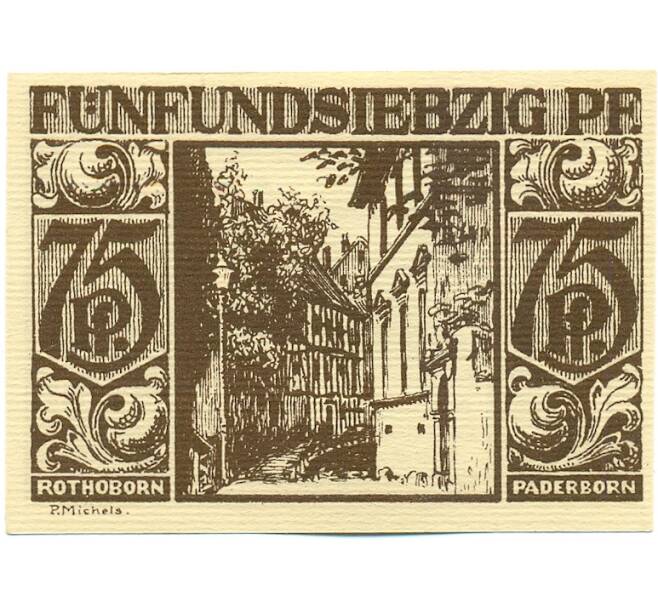 Банкнота 75 пфеннигов 1921 года Германия — город Падерборн (Нотгельд) (Артикул: K12-41744) — Фото №1