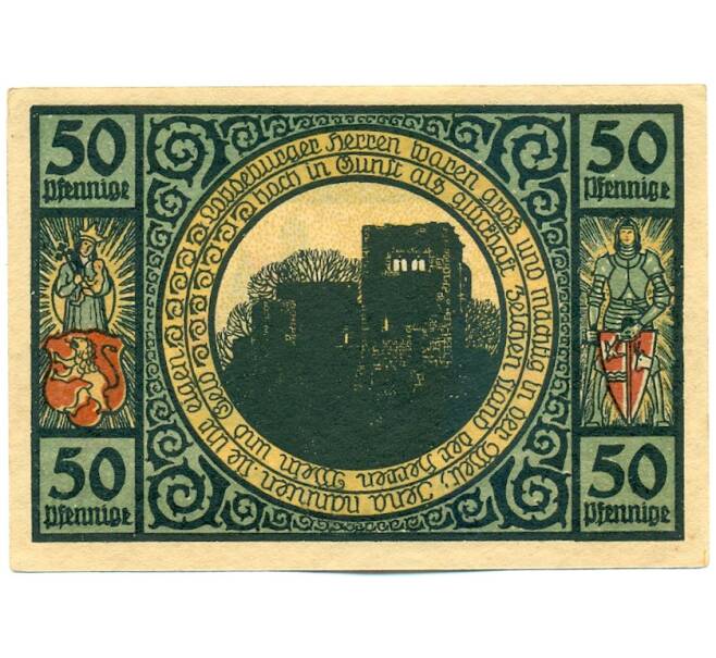 Банкнота 50 пфеннигов 1921 года Германия — город Лобеда (Нотгельд) (Артикул: K12-41759) — Фото №1