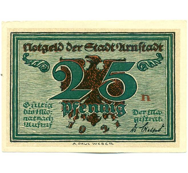 Банкнота 25 пфеннигов 1921 года Германия — город Арнштадт (Нотгельд) (Артикул: K12-41762) — Фото №1