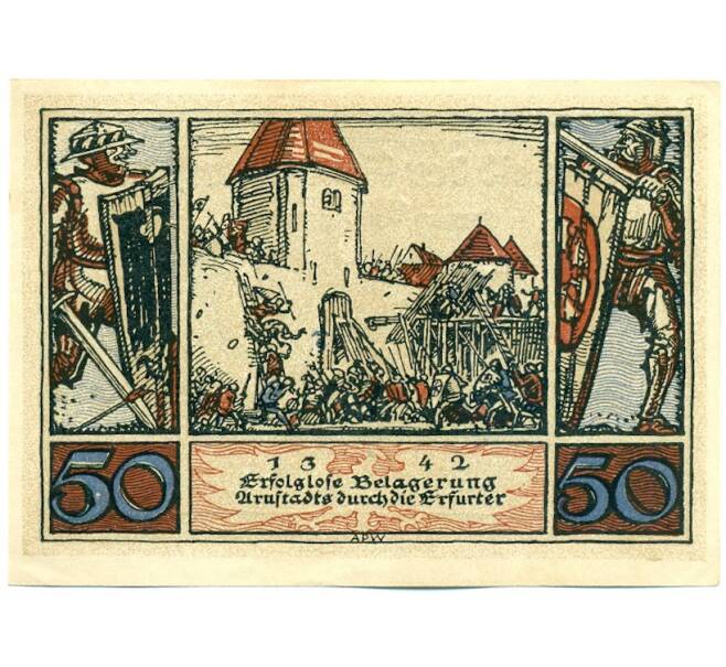 Банкнота 50 пфеннигов 1921 года Германия — город Арнштадт (Нотгельд) (Артикул: K12-41766) — Фото №2