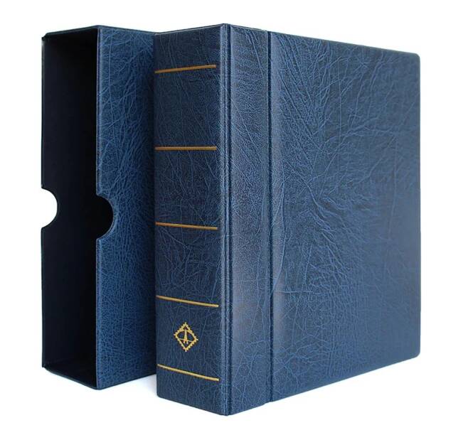 Альбом для монет без листов с защитным шубером формата «Optima Gigant» Синий (LEUCHTTURM 319597) (Артикул: L1-30076) — Фото №1