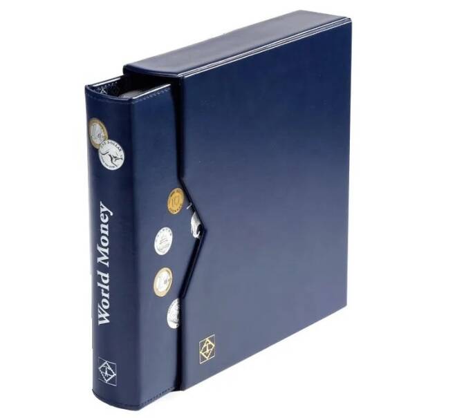 Альбом для монет «World money» с 5 листами и защитным шубером формата «Optima» Синий (LEUCHTTURM 344959) (Артикул: L1-30079)