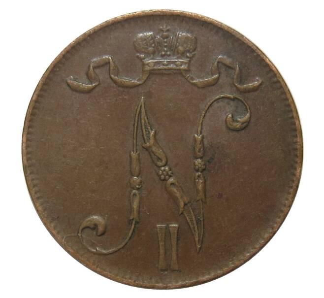 Монета 5 пенни 1915 года Русская Финляндия (Артикул M1-30298)
