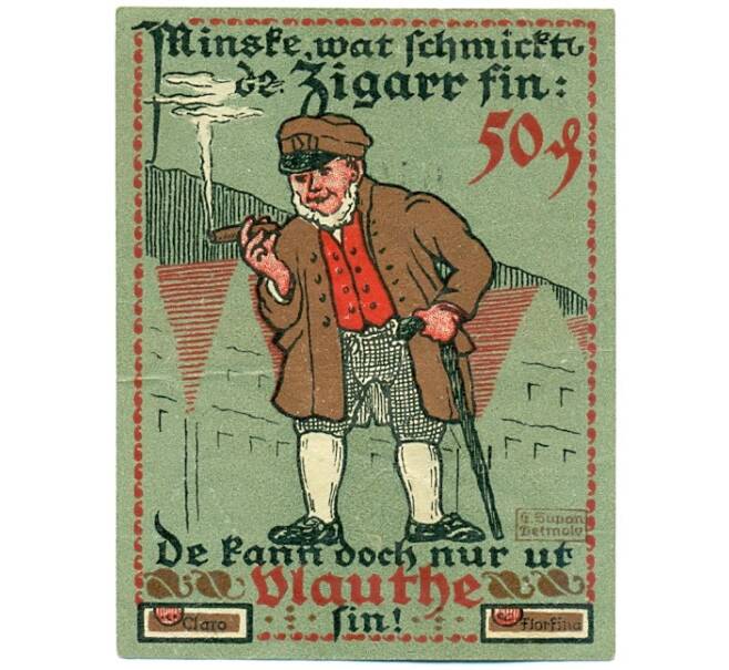 Банкнота 50 пфеннигов 1921 года Германия — город Флото (Нотгельд) (Артикул: K12-41795) — Фото №1