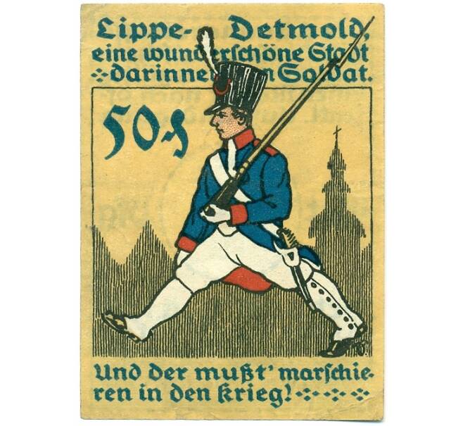 Банкнота 50 пфеннигов 1920 года Германия — город Детмольд (Нотгельд) (Артикул: K12-41796) — Фото №1