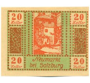 20 геллеров 1920 года Австрия — Ноймаркт Зальцбург (Нотгельд) — Фото №2