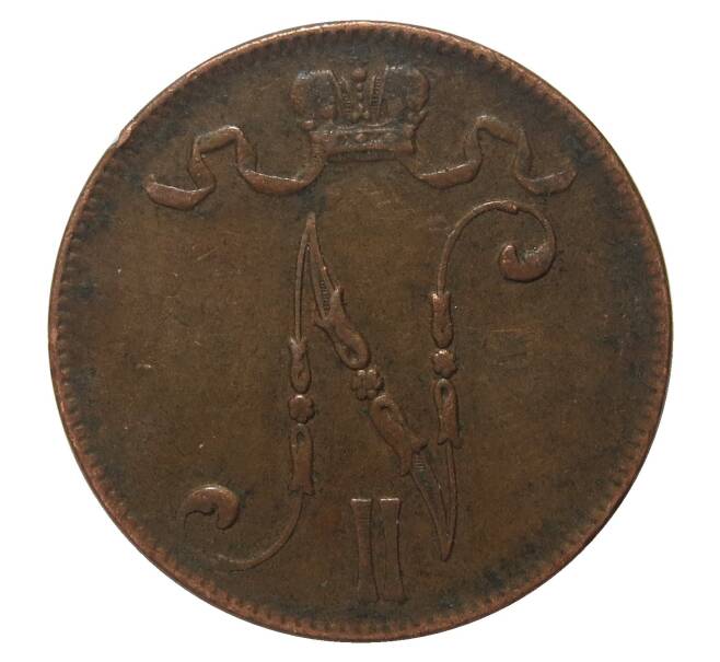 Монета 5 пенни 1916 года Русская Финляндия (Артикул M1-30305)