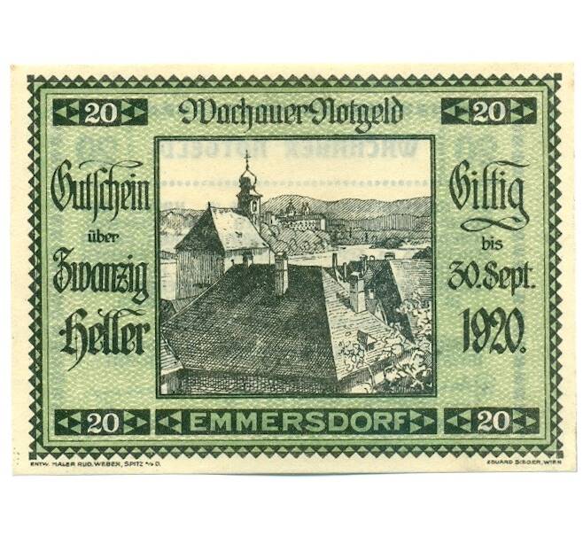 Банкнота 20 геллеров 1920 года Австрия — Вахау (Нотгельд) (Артикул: K12-41852) — Фото №1