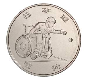 100 йен 2018 года Япония — XVI летние Паралимпийские игры 2020 в Токио — Бочче — Фото №1