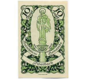 10 геллеров 1920 года Австрия — коммуна Пибербах (Нотгельд) — Фото №1