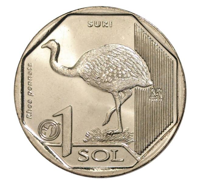 Монета 1 соль 2018 года Перу «Фауна Перу — Дарвинов нанду» (Артикул M2-30447)