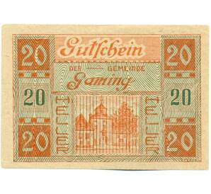 20 геллеров 1920 года Австрия — община Гаминг (Нотгельд) — Фото №1