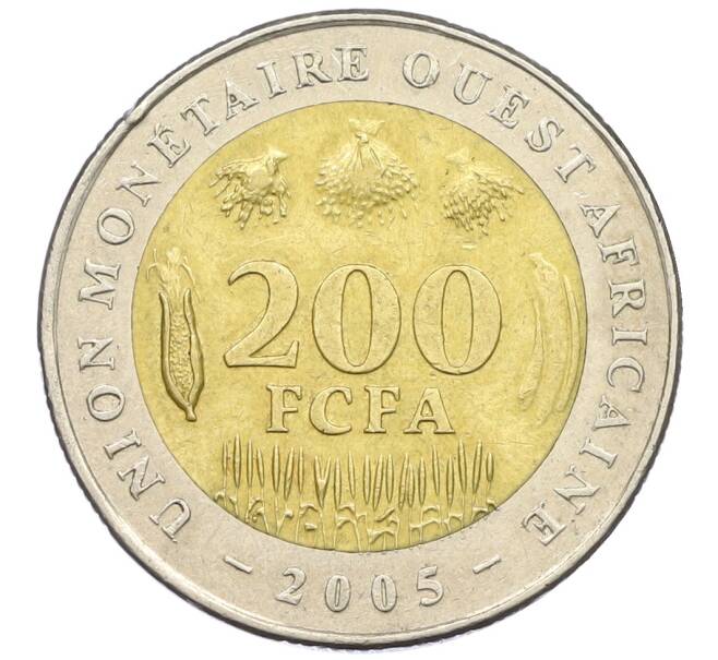 Монета 200 франков 2005 года Западно-Африканский валютный союз (Артикул: K12-42248) — Фото №1