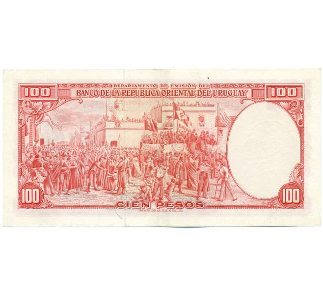 Банкнота 100 песо 1939 года Уругвай (Артикул: K12-42400) — Фото №2