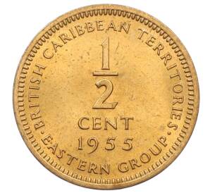 1/2 цента 1955 года Британские Восточные Карибы — Фото №1