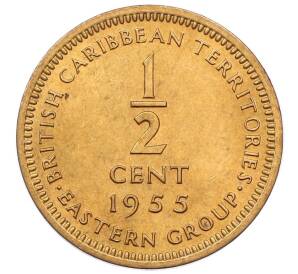 1/2 цента 1955 года Британские Восточные Карибы — Фото №1