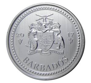 1 доллар 2017 года Барбадос — Трезубец