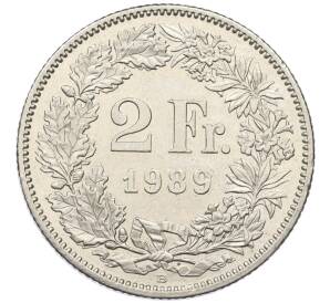 2 франка 1989 года Швейцария — Фото №1