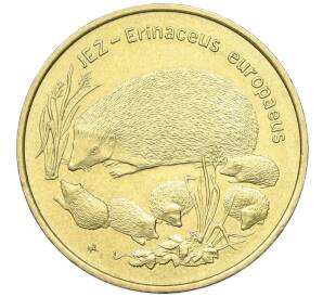 2 злотых 1996 года Польша «Всемирная природа — Еж» — Фото №1