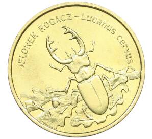 2 злотых 1997 года Польша «Всемирная природа — Жук-олень» — Фото №1