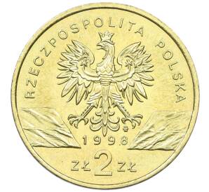 2 злотых 1998 года Польша «Всемирная природа — Жаба» — Фото №2