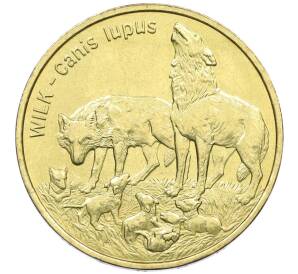 2 злотых 1999 года Польша «Всемирная природа — Волк» — Фото №1