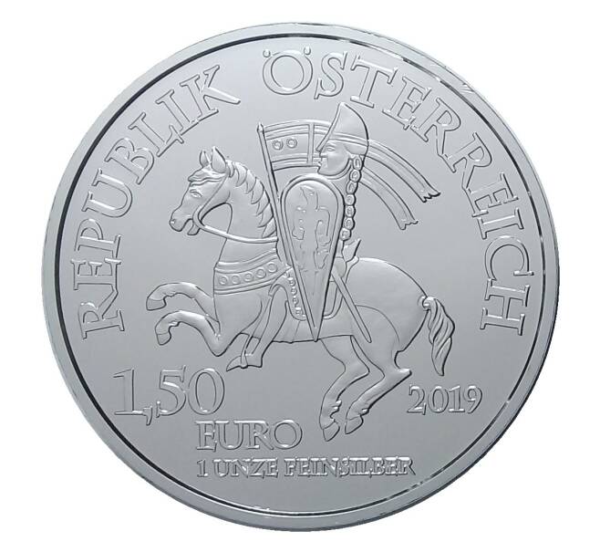 1,5 евро 2019 года Австрия — 825 лет Венскому монетному двору (Артикул M2-30495)