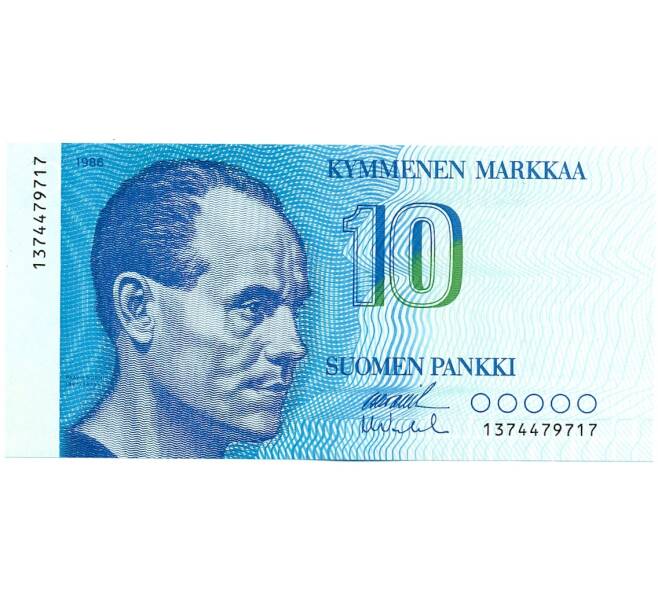 Банкнота 10 марок 1986 года Финляндия (Артикул: K12-43165) — Фото №1