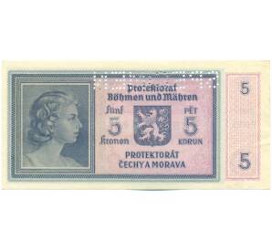 5 крон 1940 года Богемия и Моравия (ОБРАЗЕЦ) — Фото №2