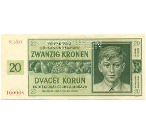 20 крон 1944 года Богемия и Моравия (ОБРАЗЕЦ) — Фото №1