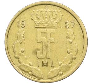 5 франков 1987 года Люксембург — Фото №1