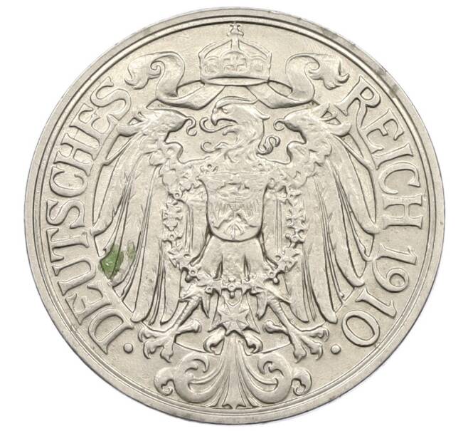 Монета 25 пфеннигов 1910 года E Германия (Артикул: K27-86320) — Фото №1