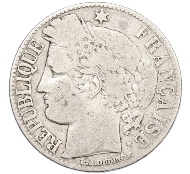 Монета 1 франк 1881 года Франция (Артикул: K27-86350) — Фото №2