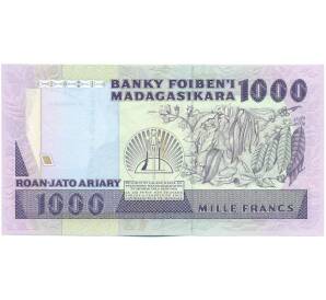 1000 франков 1988 года Мадагаскар — Фото №2