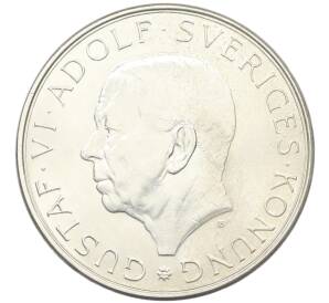 10 крон 1972 года Швеция «90 лет со дня рождения Густава VI Адольфа» — Фото №2