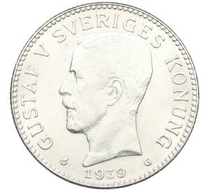 2 кроны 1939 года Швеция — Фото №2