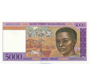 5000 франков 1994 года Мадагаскар — Фото №1