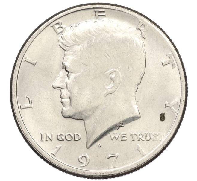 Монета 1/2 доллара (50 центов) 1971 года D США (Артикул: M2-82784) — Фото №1