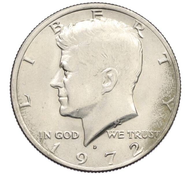 Монета 1/2 доллара (50 центов) 1972 года D США (Артикул: M2-82799) — Фото №1