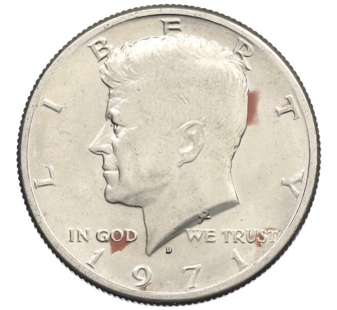 Монета 1/2 доллара (50 центов) 1971 года D США (Артикул: M2-82802) — Фото №1
