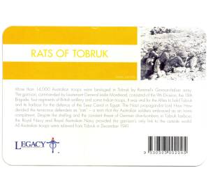 20 центов 2016 года Австралия «100 лет АНЗАК  — Крысы Тобрука» в подарочном блистере — Фото №2