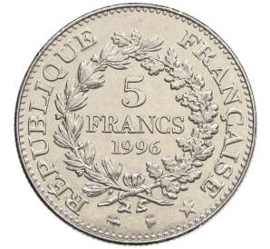 5 франков 1996 года Франция «200 лет французскому десятичному франку» — Фото №1