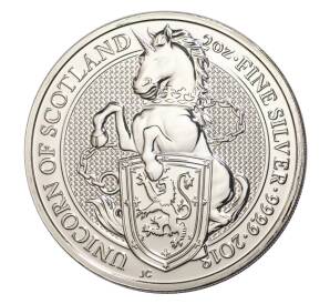 5 фунтов 2018 года Великобритания «Звери Королевы — Единорог Шотландии» — Фото №1