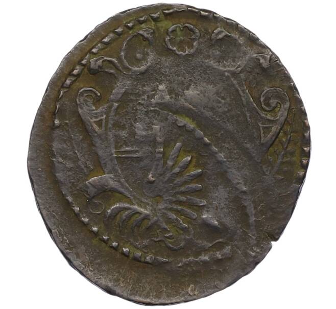 Монета Денга 1731-1735 года Брак — Двойной удар («Матрешка») (Артикул: K4-0232) — Фото №1