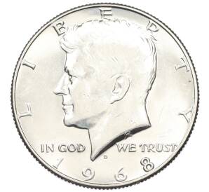 1/2 доллара (50 центов) 1968 года D США — Фото №1
